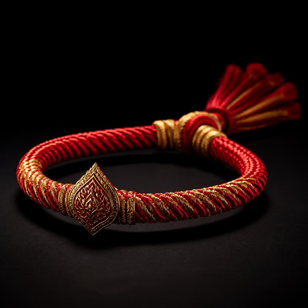 Mongkon Tradicional Vermelho e Dourado